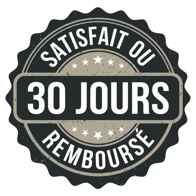 Garantie satisfait ou remboursé 30 jours