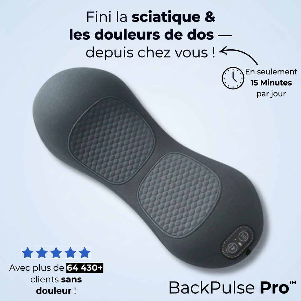 BackPulse Pro™ – Soulagez la Sténose Spinale & le Mal de Dos Sans Opération | 15 Minutes par Jour