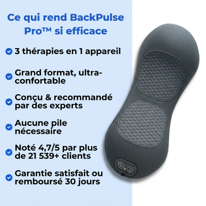BackPulse Pro™ – Soulagez la Sténose Spinale & le Mal de Dos Sans Opération | 15 Minutes par Jour