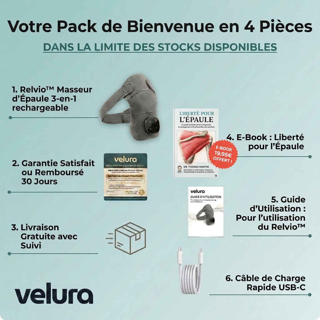 Relvio™ – Masseur d'Épaule 3-en-1